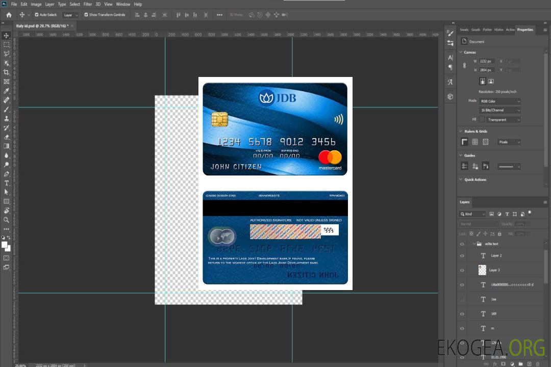 Mastercard de la Banque commune de développement du Laos template Mastercard de la Banque commune de développement du Laos template